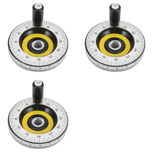 3pcs 80mm Solid Hand Wheel Scale Hand Wheel Mechanical Parts Bakelite Machine Handle Calibrated Handwheel