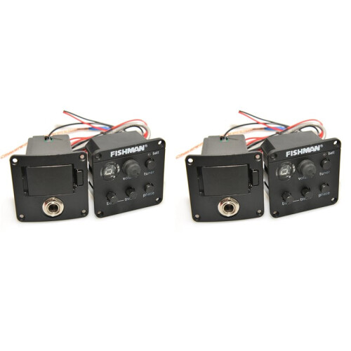 2X FISHMAN GUITARS Gitarrpickup ISYS+ EQ Preamp System för Akustisk Gitarr, Förstärkare, Justerbart Ljud, Gitarrtillbehör