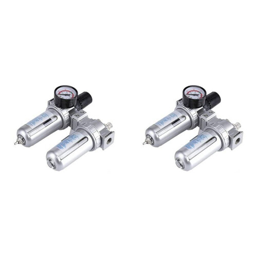 2X Lufttrycksregulator, Luftkompressorfilterregulator, SFC300 3/8 Fuktfällningsrengöringsseparator