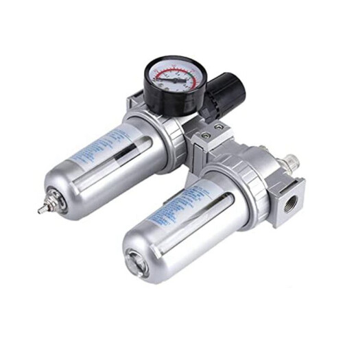 2X Lufttrycksregulator, Luftkompressorfilterregulator, SFC300 3/8 Fuktfällningsrengöringsseparator 1