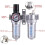2X Lufttrycksregulator, Luftkompressorfilterregulator, SFC300 3/8 Fuktfällningsrengöringsseparator 7