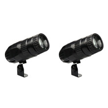 2X 20W Pinspot Light met Afstandsbediening, Ultra Heldere Spiegel Disco Spotlight Podiumverlichting voor DJ Disco Bar Club Show US Plug