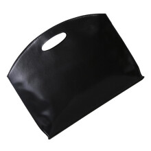 Retro Leather Briefcase Tote Bag Laptop Bag With Detachable Strap Large Capacity Black
