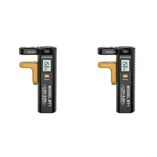 2X Digital Battery Tester LCD Display AA/AAA/C/D/N/9V/1.5V Button Cell Battery Capacity Check Detector
