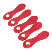 5 Stück Echtes Leder Druckknopf-Schnallen für Handtaschen Rostrote antike Messing-Accessoires