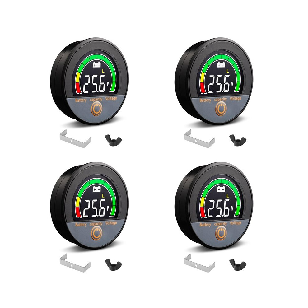 4X 12V 24V 48V 60V 84V Ip67 Battery Capacity Voltage Meter With Backlight Lcd And Low-Voltage Alarm For Lithium 4714174441717