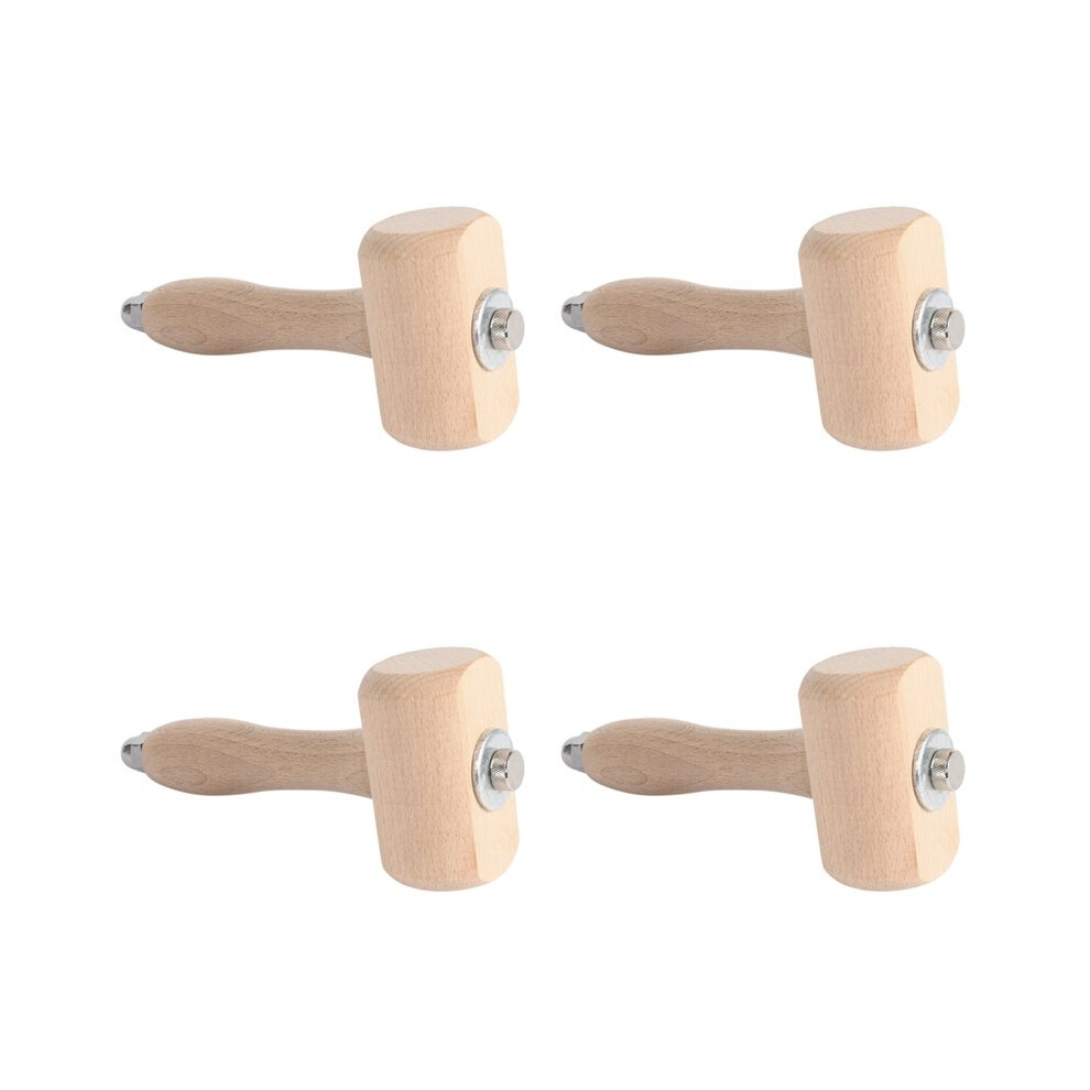 4X Wooden Mallet Leathercraft Carving Hammer Sew Leather Tool Kit (Wooden) 4713188158857