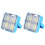 2X Rechargeable Solar LED Spotlight - USB Outdoor Floodlight, Powerful Projector Construction Lamp 1