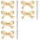 6pcs Gold Brass Bow Dresser Knobs, Vintage Bow Shape Drawer Pull Handles for Cabinet, Wardrobe, Kitchen 1