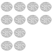 12PCS Oyster Plate Stainless Steel Oyster Plates Shell Shaped Durable Oyster Container with 8 Slots for Oyster Sauce