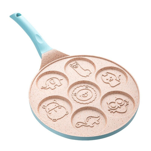 Frying Mould Seven-Hole Breakfast Frying Pan Animal Face Multi-Function Wheel Pancake Pan Small Egg Dumpling 2