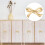 6pcs Gold Brass Bow Dresser Knobs, Vintage Bow Shape Drawer Pull Handles for Cabinet, Wardrobe, Kitchen 6