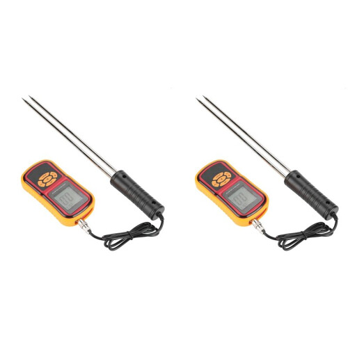 2X GM640 Moisture Meter Portable Digital LCD Grain Moisture Temperature Meter for Wheat Rice Corn Bean