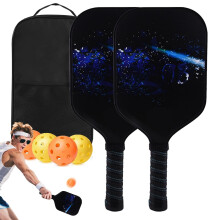 Pickleball Rackets Fiberglass Rackets Set For Beginners, Lightweight Portable Rackets With Balls For Adults And Seniors