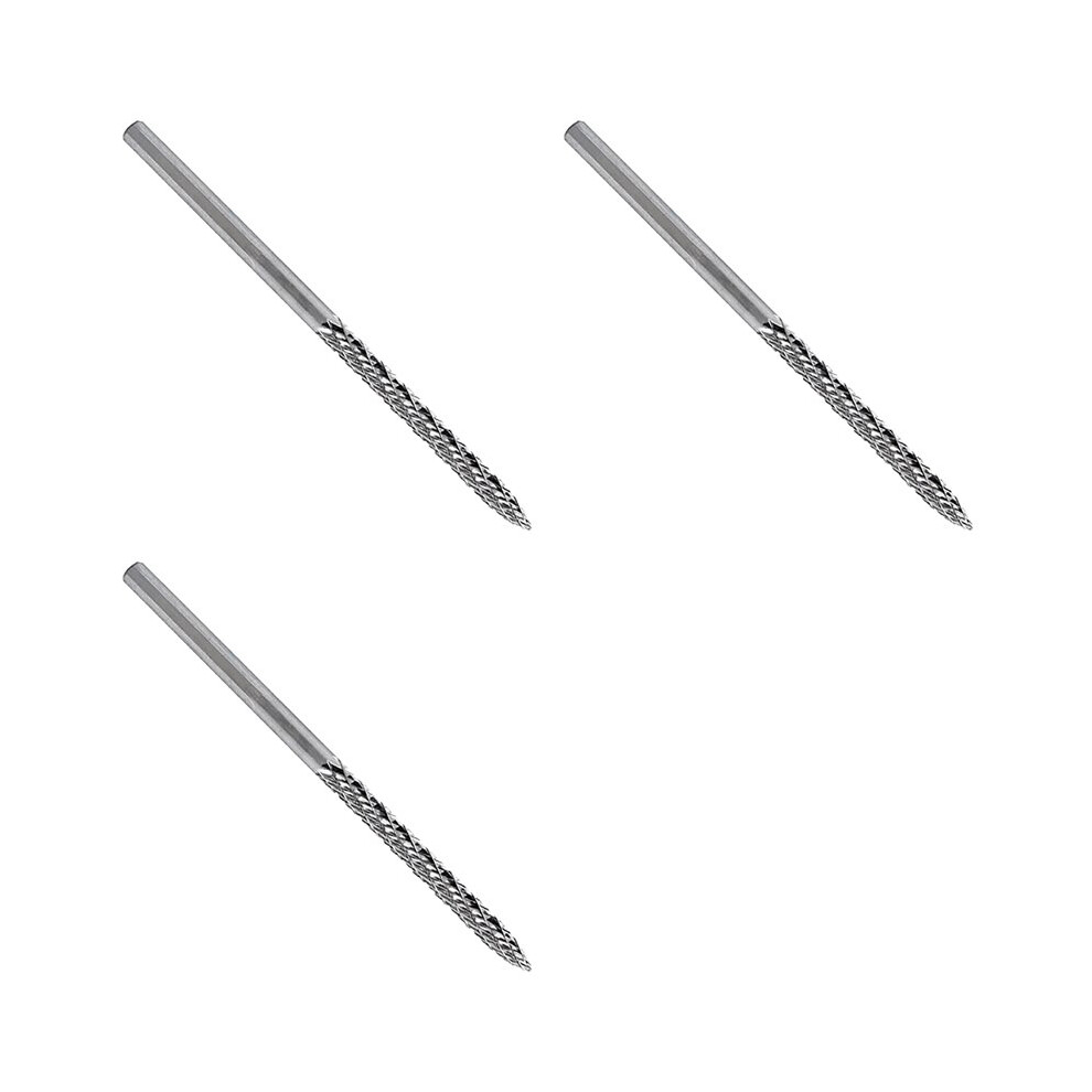 3Pcs 1/8In 3Mm High Carbide Steel Burr Bits Tire Reamers Carbide Cutters Rotary Files Reamers Wire Cutter 4713757269007