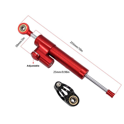 2X Adjustable Steering Damper for  Thunder DT3 Zero 10X Electric Scooters Stabilizer Dampers Accessory Red 2