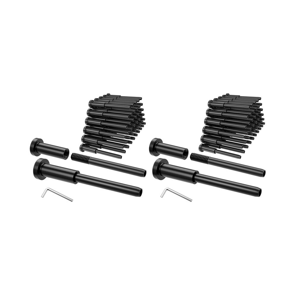 Black Cable Railing Kits- 80Pcs 1/8In T316 Stainless Steel Invisible Receiver Swage Stud End For 2Inx2in Wood Metal Post 4712843153091
