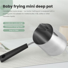 Pot Chauffe-Beurre de Lait de 350 Ml, CafetièRe Turque, Pot de Fonte de CuisinièRe en Acier Inoxydable avec Bec Verseur pour le Thé, Chauffage