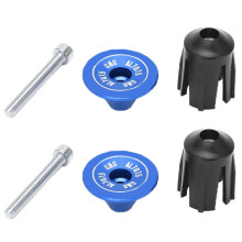 Blue Aluminum Alloy Handlebar Plugs for Bikes 15.9-21.4mm