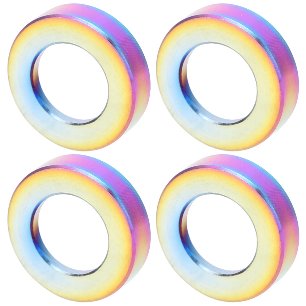 4Pcs Titanium Alloy M6 Bike Brake Caliper Spacers, Colorful, 4.0G 9381378928976