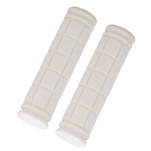 White Rubber Bike Handle Grip 12cm Bicycle Handlebar Cover Replacement