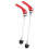 2Pcs Bicycle Quick Release Skewers, 145mm Front, 185mm Rear, Red 1