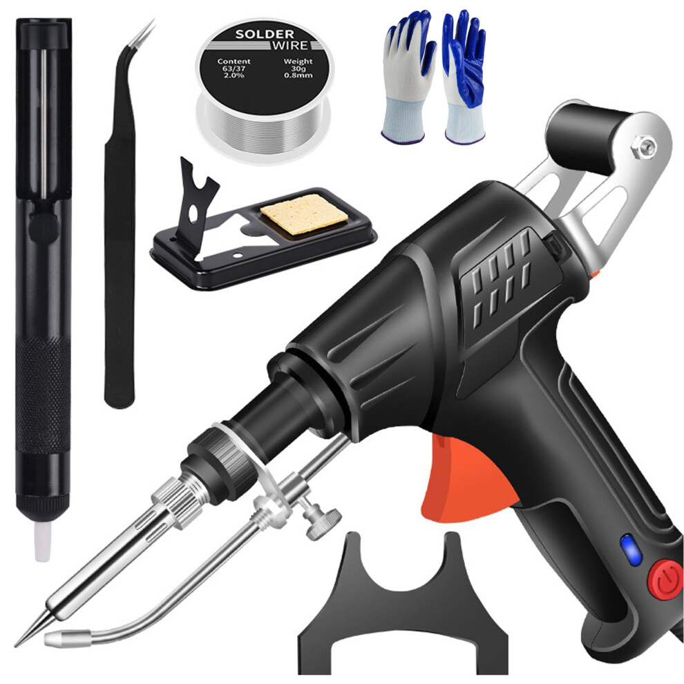 Internally Heated Industrial Laser Welding Tools 3In1 Soldering Iron Gun Auto Corded Solder Iron W/ Smart Sensor Black 9189345450662