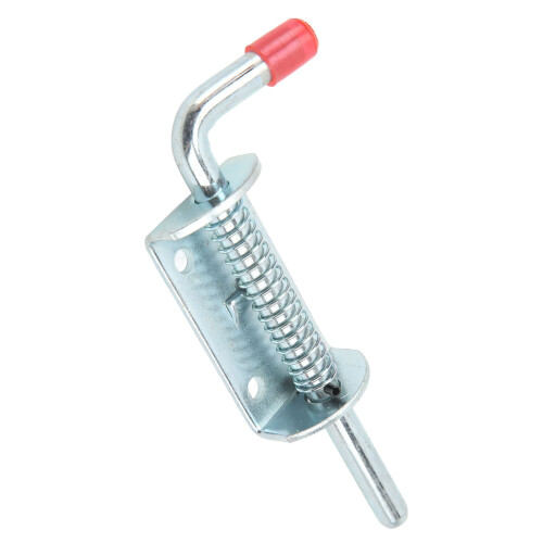 10mm Diameter Barrel Bolt Latch with Non-Slip Red Handle for Trailers 2
