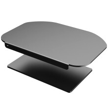 Monitor Mount Reinforcement Plate For Thin Glass Tabletops, Steel Plate, Fits Monitor Stands, CClamp Compatible, Black