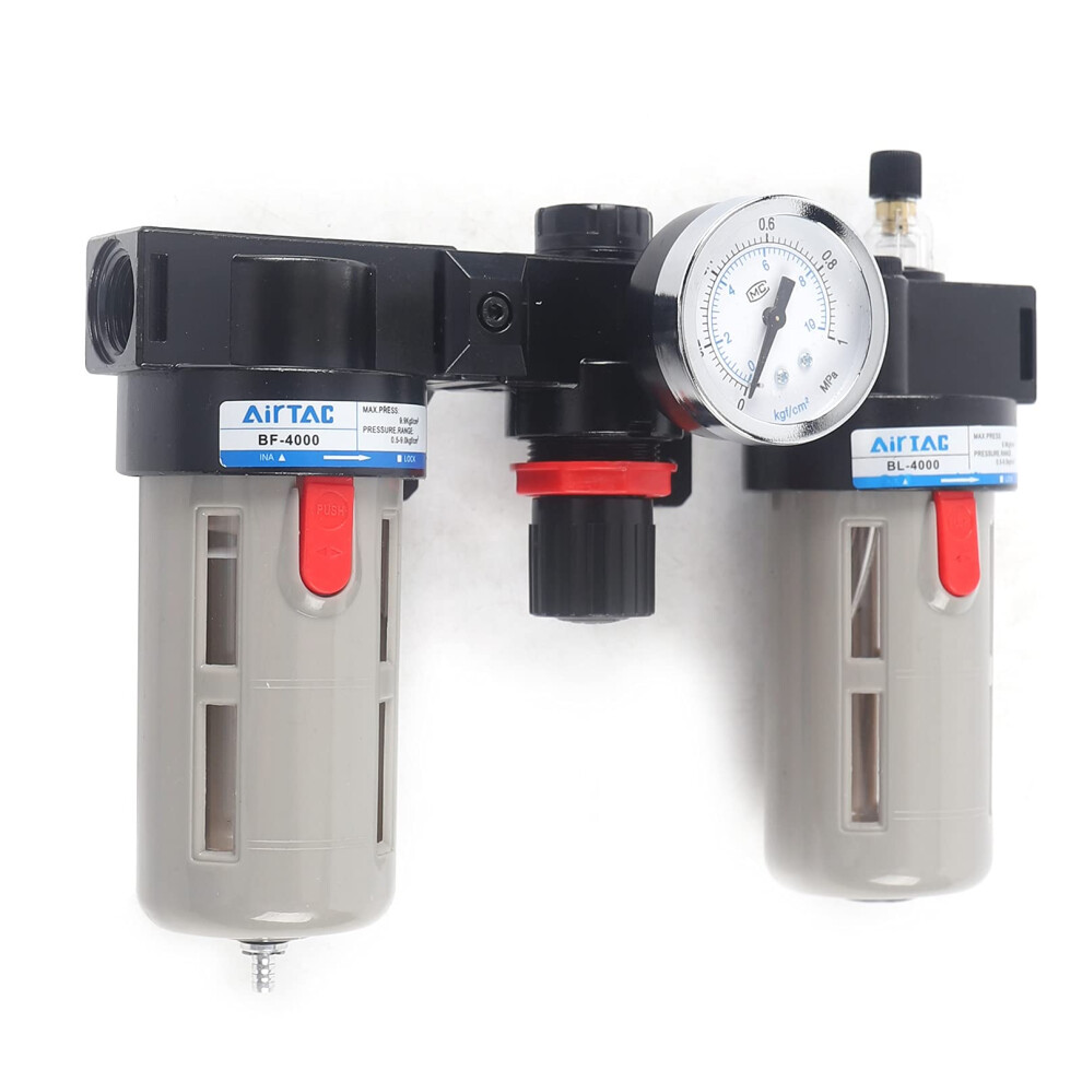 Air Compressor Filter Regulator PT1/2 With Air Filter Gauge Water Oil Trap Moisture Filter