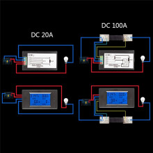 DC6.5-100V 0-100A LCD-Anzeige Digitaler Stromspannungsmesser Leistungsmesser Energiemessgerät Multimeter Amperemeter Voltmeter 100A Stromshunt