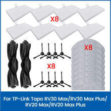 26 Stuks voor Tapo RV30 Max/RV30 Max /RV20 Max/RV20 Max Vervangend Onderdeel Borstel Hepa Filter Mop Doek