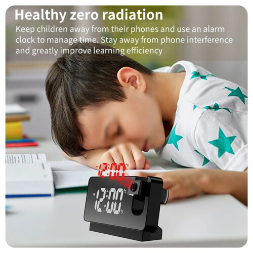 NEW HD LED Digital Projection Clock Projection AlarmClock Temperature Display Home Decoration Desktop Clock B 1