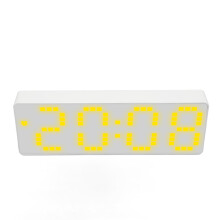 Stilvolle Digitale Wecker mit Gelb-Display und Einstellbarer Helligkeit
