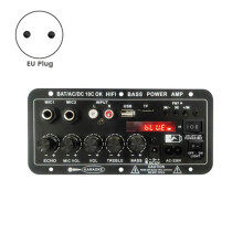Leistungsverstärkungsplatine D10C BT 5.0 Dual-Mikrofon-Subwoofer-Batterie Wiederaufladbare Digitale Verstärkerplatine Karaoke (EU)