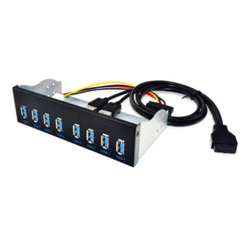8 Port USB Hub USB3 5.25 USB 3.0 Front Panel Splitters USB 3.0 Hub for PC USB-HUB Multiple USB3.0 HUB Splitter Hubs 2