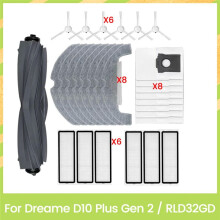 29-Delige Accessoirekit voor  D10  Gen 2/RLD32GD Stofzuigeropzetstuk, Hoofdborstel, Filter, Stofzak, Dweildoek