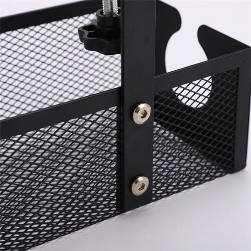 Opening Under-Desk Storage Basket Punch-Free Storage Rack Metal Grid Adjustable Wire Socket Basket 2
