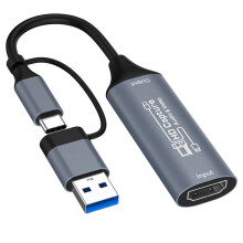 2-in-1 USB 3.0-Video-Opnamekaart 4K -Compatibel Naar USB 2.0 Type-C-Gamegrabber voor voor PS5/4 Live