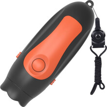 Silbato Electrónico de 9 V para Entrenadores, Volumen de 3 Tonos y 3 Sonidos de Silbato Ajustables, Color Naranja.