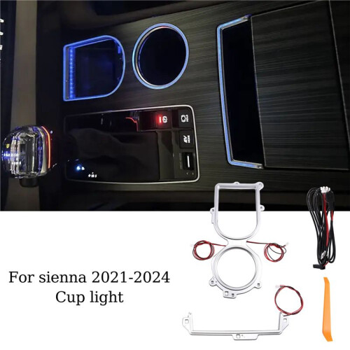 Fit for  Sienna Granvia 2021-2024 Car Cup Light Central Control Lamp Interior Modification Ambient Light 1