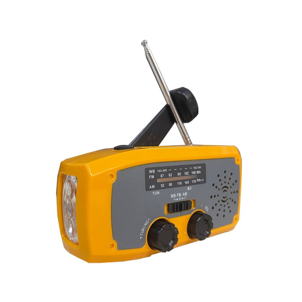 Emergency Solar Hand Crank Radio 2000Mah Portable Noaa/Am/Fm Radio With Led Flashlight, Sos Alarm For Camping 6033876723609
