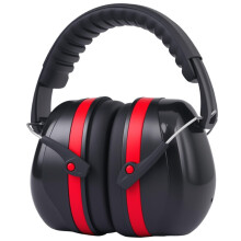 Ear Defenders SNR 34dB, Headband Earmuffs, Hearing Protection For Shooting, Red Color, Adults