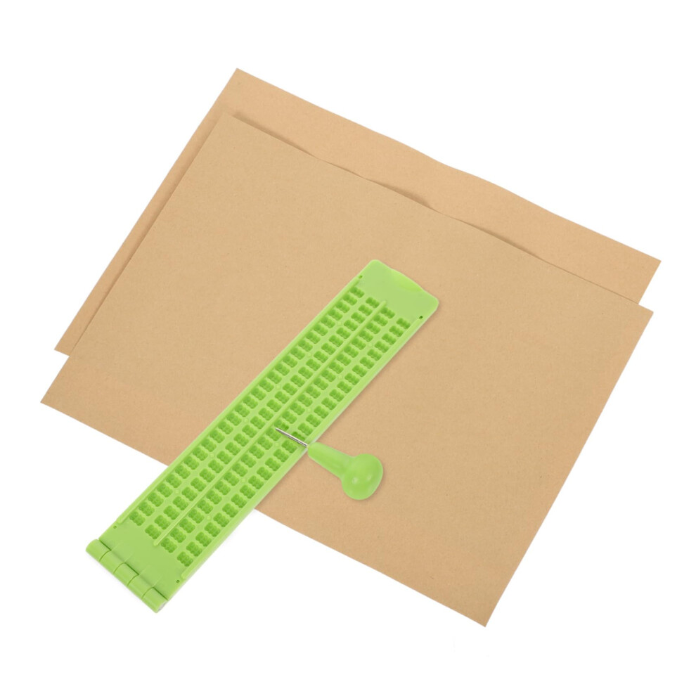 Braille Writing Board 1Set With Stylus And Braille Plate For Blind Includes Practice Papers For Learning And Writing