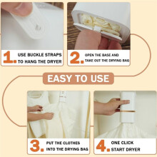 Tragbarer -Wäschetrockner, Einfach zu Bedienen, Bequem zu Tragen, für Unterwäsche, Babykleidung, Leichte Kleidungsstücke, UK-Stecker