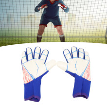 Torwarthandschuhe Latex Atmungsaktives Nylon Unisex Blau Größe 8 für Soccer-Training