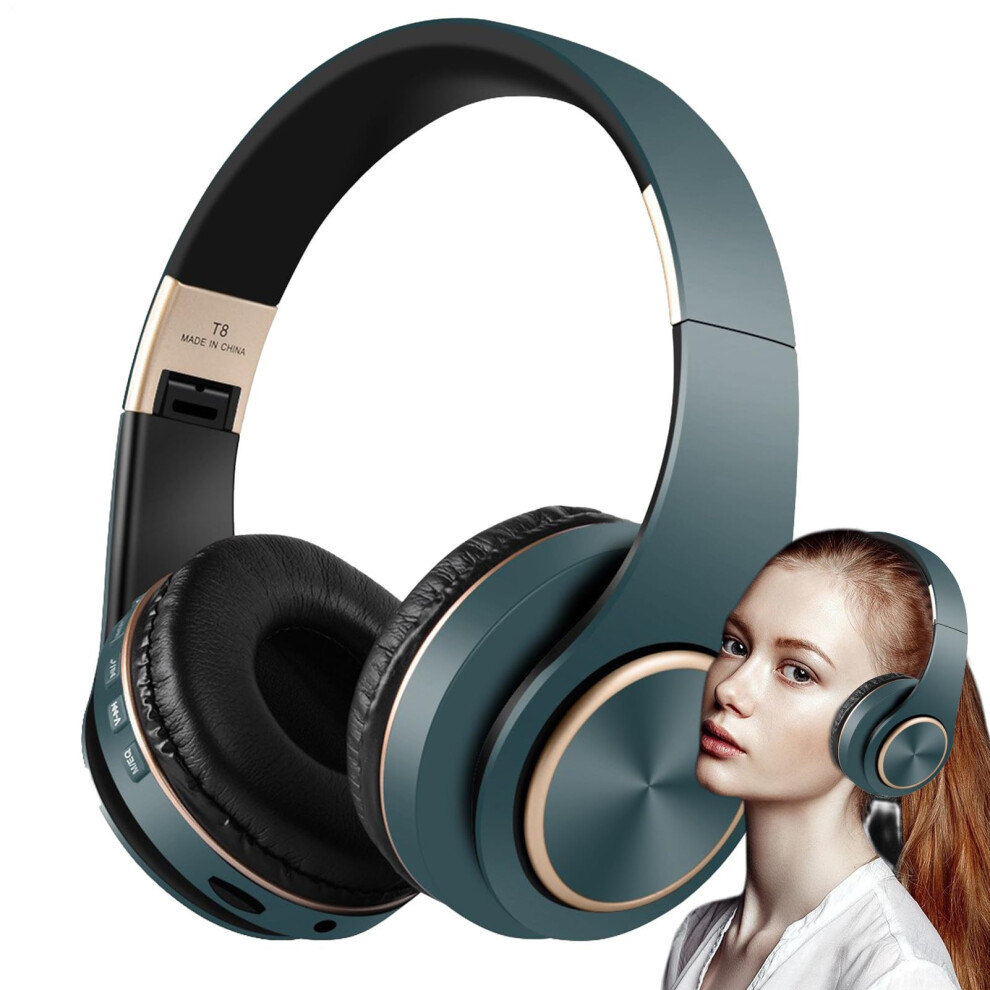 Wireless Headphones With Noise Cancelling Overear Design, Rechargeable Foldable Headset For Home Use And Travel Blue 9382693080493