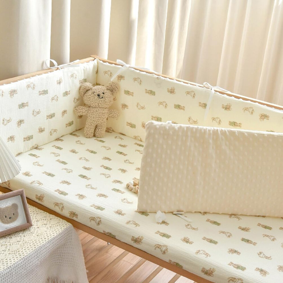 Cot Liner Airwrap Cot Bumper, Breathable DoubleSided Rail Guard For Crib, AllRound 240x28 Cm, Model B4