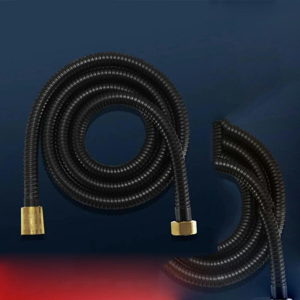 Flexible Shower Hose 304 Stainless Steel Black 1.5M Pressure Antikink With 360 Swivel 9426802739039