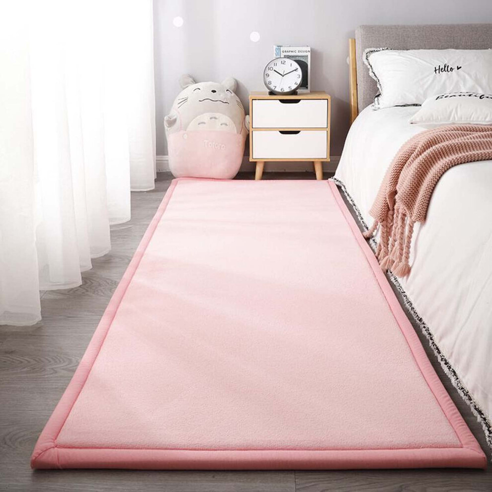 Large Area Rug Nonslip Nursery Kids Play Mat Baby Crawling Mat Thick Foam Floor Rug Coral